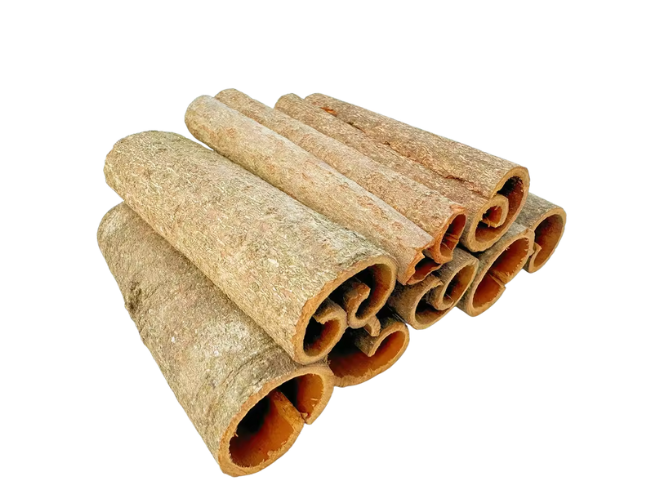 Tube Cassia Cinnamon unscraped bark - Cleaned and dried for wholesale distribution.